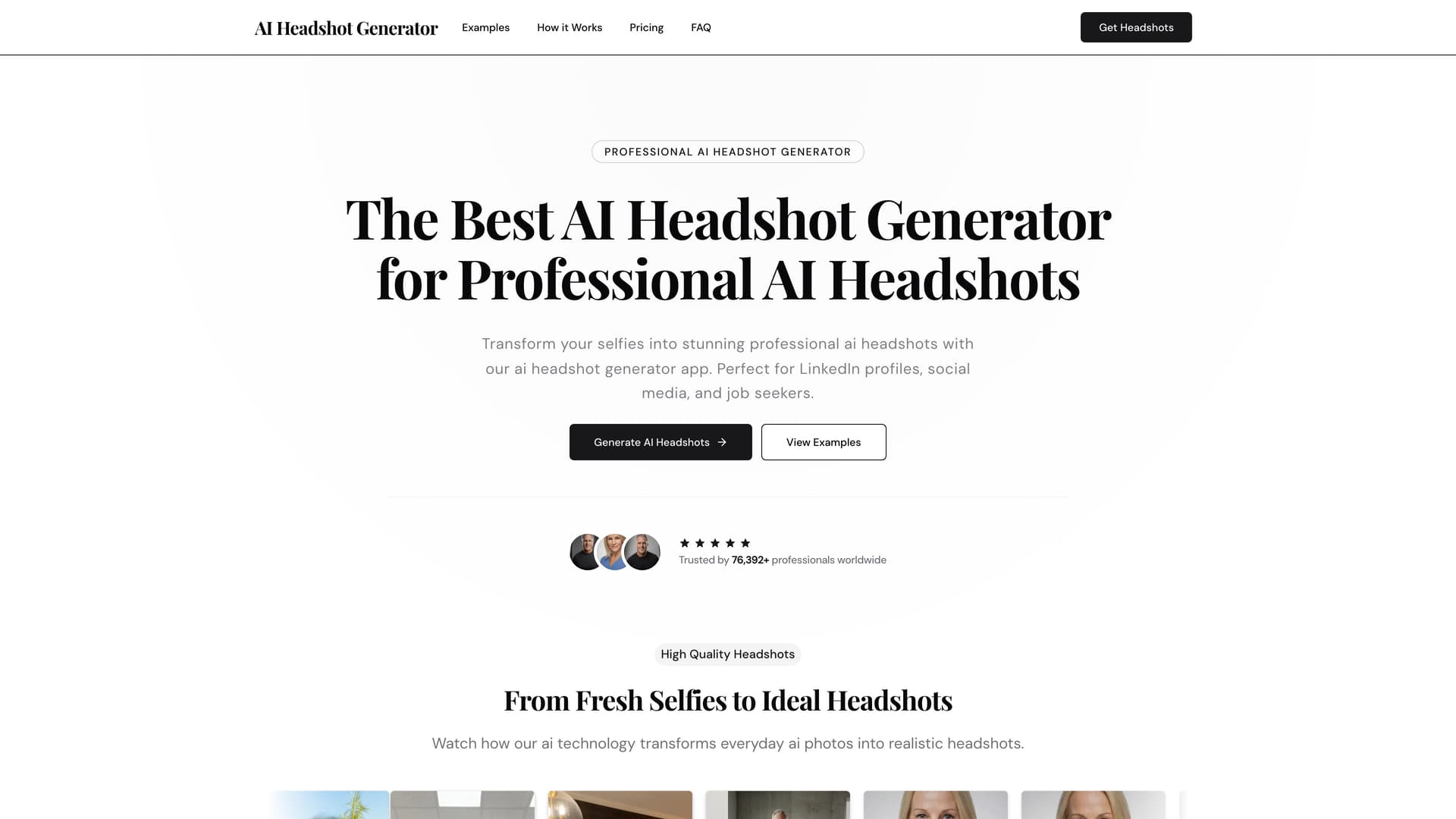 AI Headshot Generator screenshot
